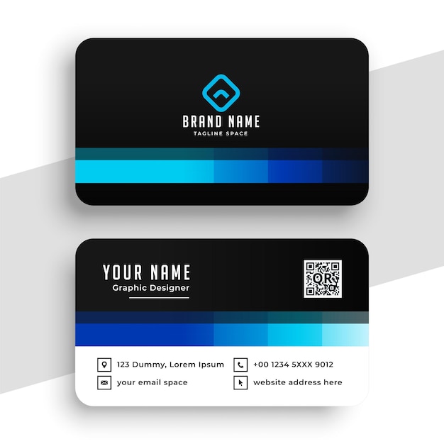 Creative blue business card design