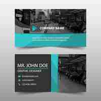 Free vector creative blue corporate business card