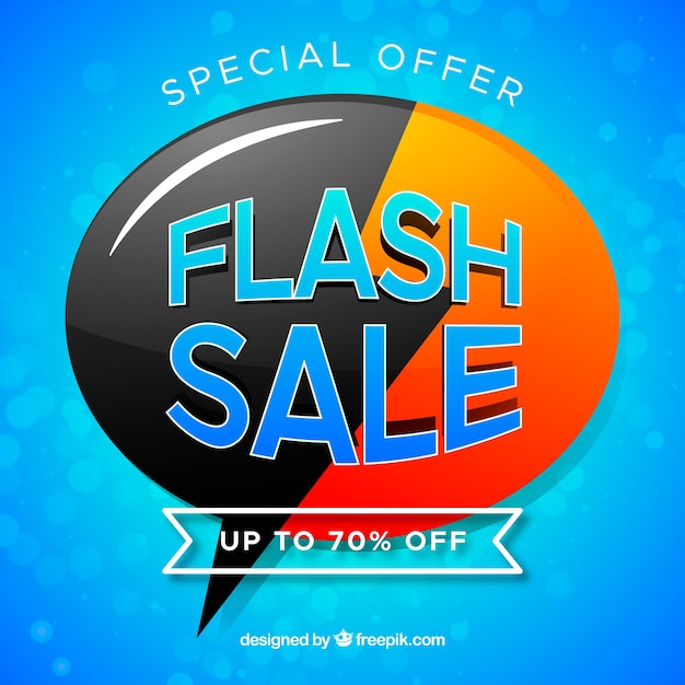 Creative blue flash sale background