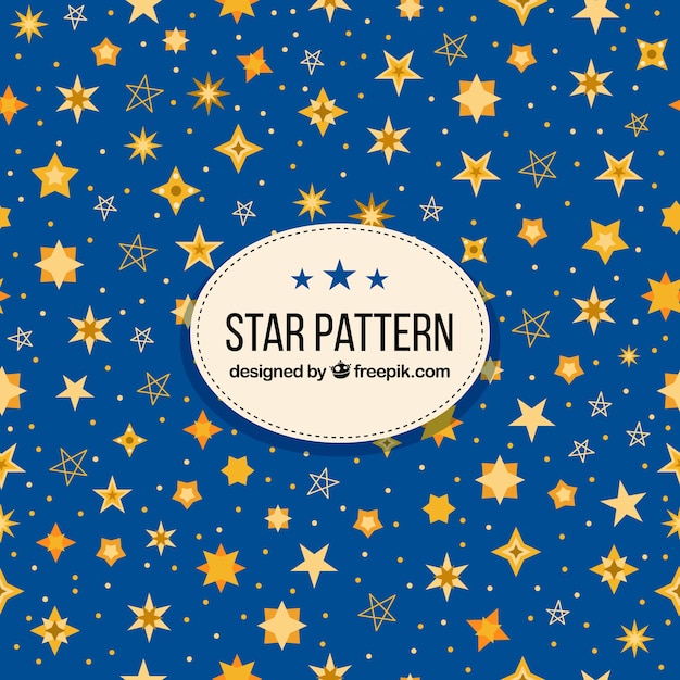 Creative blue star pattern