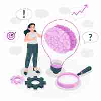 Free vector creative brainstorming concept illustration