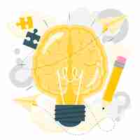 Free vector creative brainstorming concept illustration