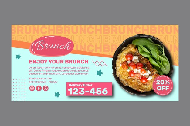 creative brunch banner template