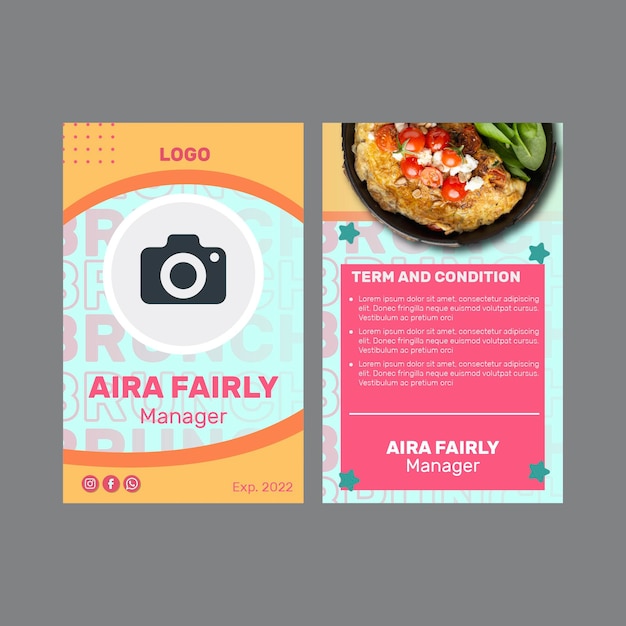 Creative brunch id card template