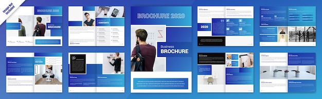 Бесплатное векторное изображение Дизайн брошюры creative buiness в два сложения