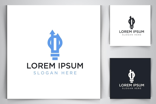 Creative bulb idea Concept Logo Design Template vector illustration isolated background