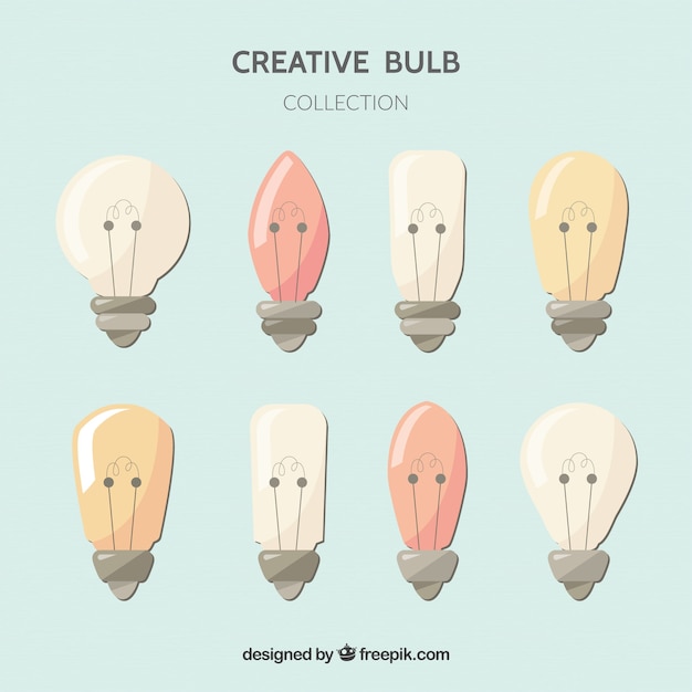 Free vector creative bulbs collection