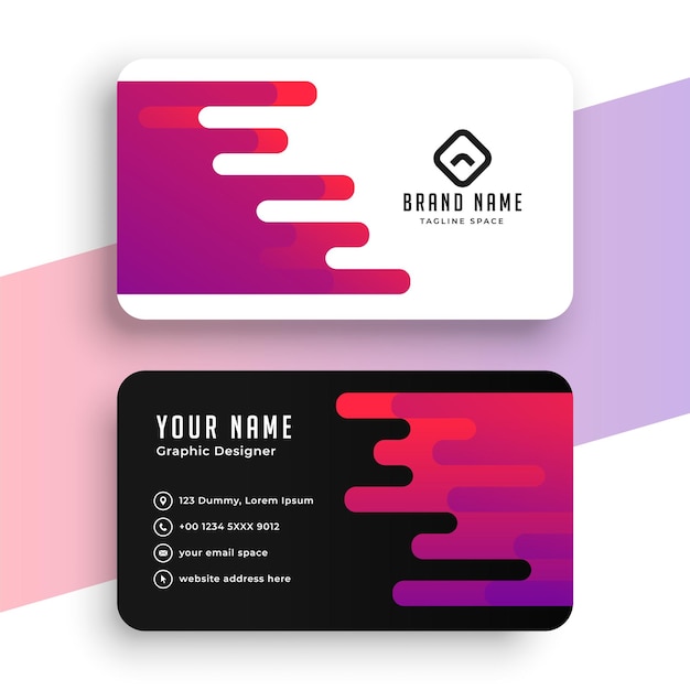 Free vector creative business card modern design