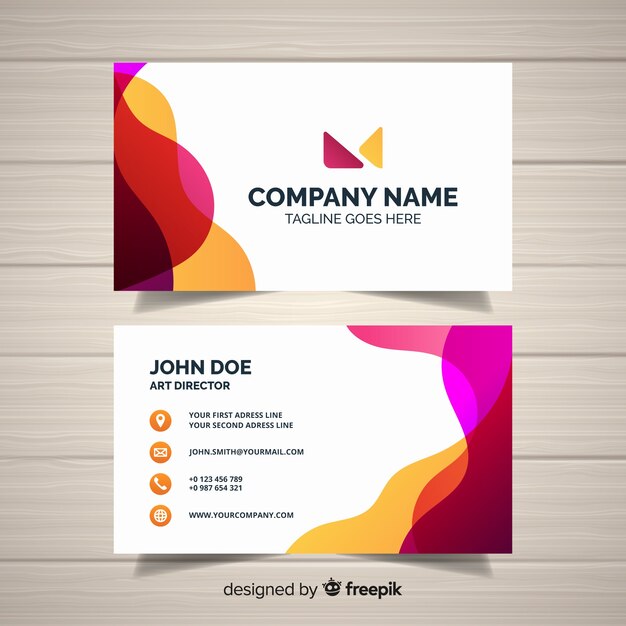 Creative business card template in abstract style