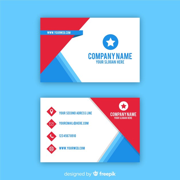 Creative business card template in abstract style