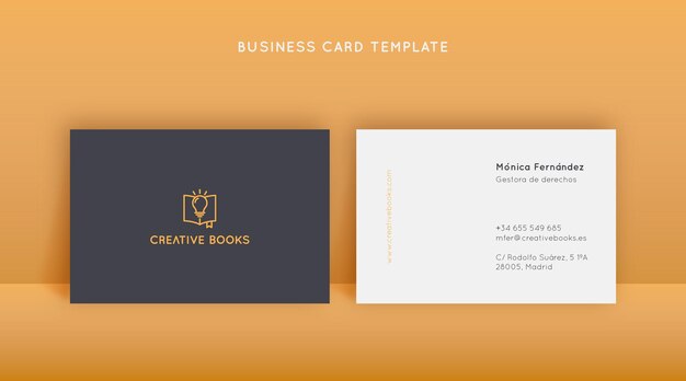 Creative business card template design in linear and minimalist style