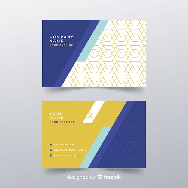 Free vector creative business card template in flat design