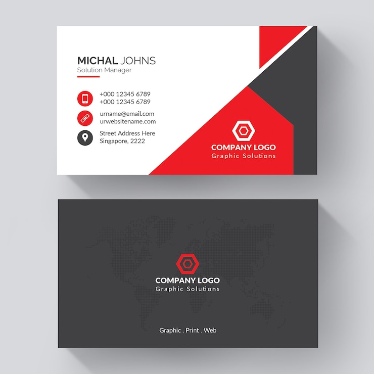 Free Vector creative business card template