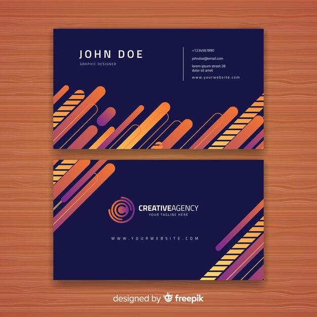 Free vector creative business card template