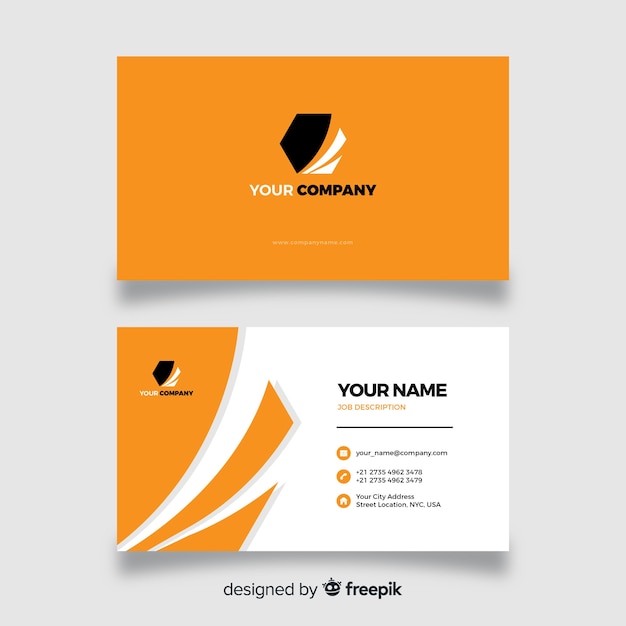 Creative business card with abstract shapes