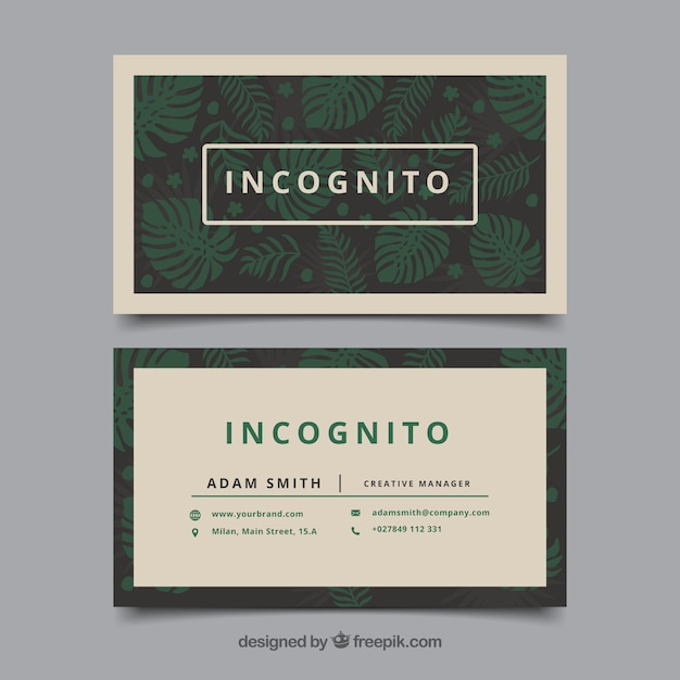 Free vector creative business card