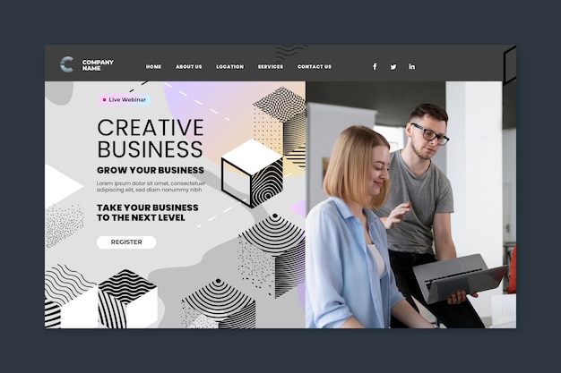 Креативная бизнес-целевая страница