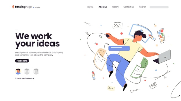 Creative business landing page