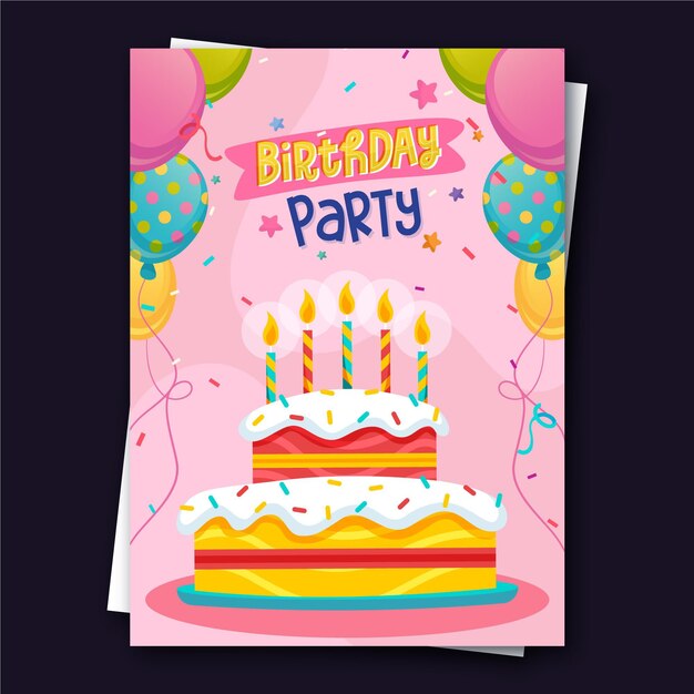 Creative cake best birthday postcard