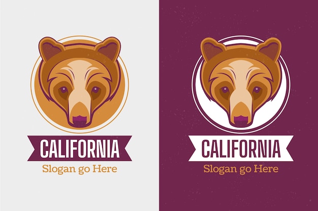 Logo creativo dell'orso della california