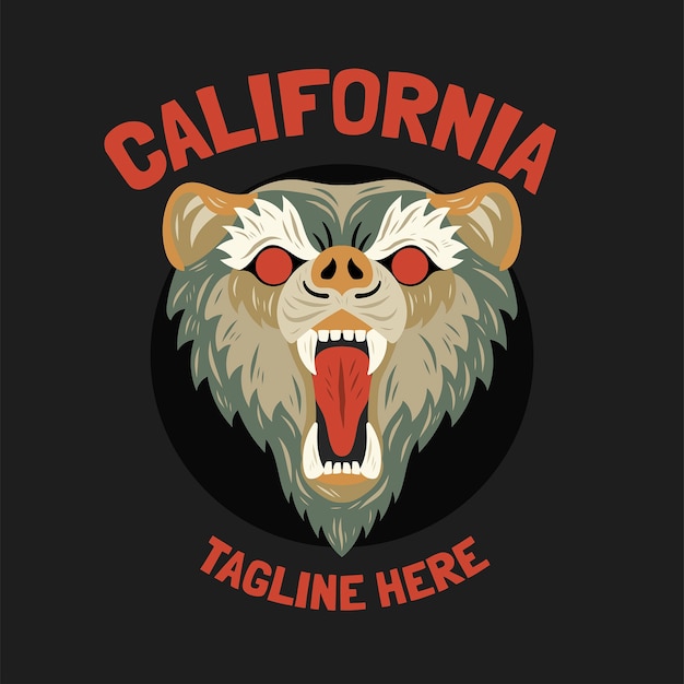 크리에이 티브 캘리포니아 곰 로고