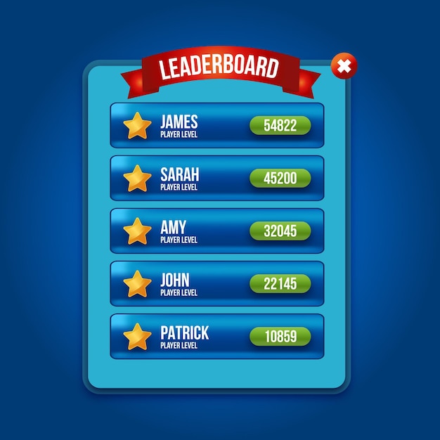 Creative cartoon leaderboard template