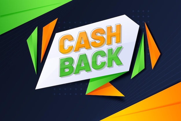 Vettore gratuito modello di banner cashback creativo