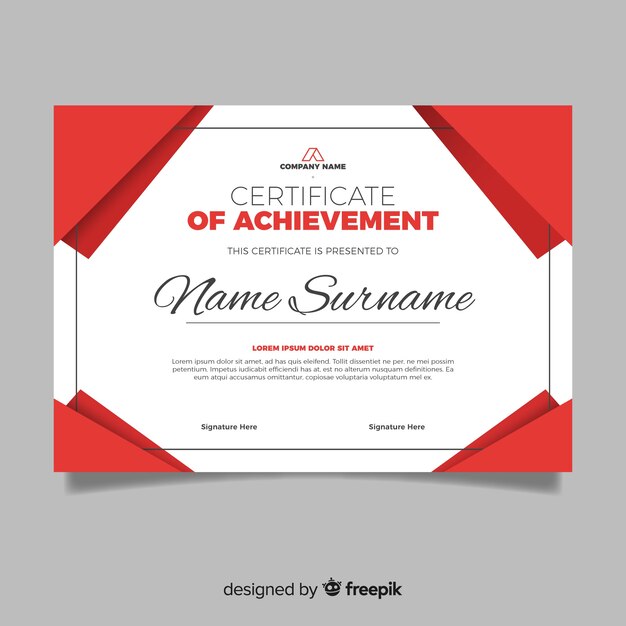 Creative certificate template concept