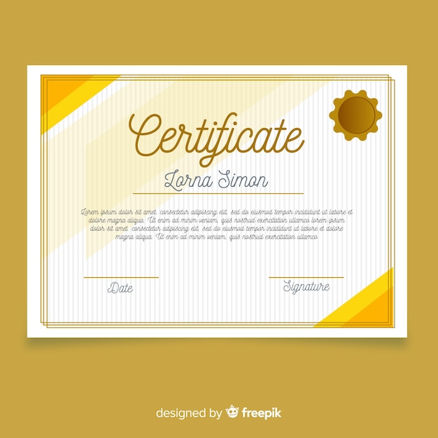 Creative certificate template design