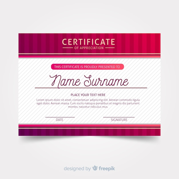 Creative certificate template