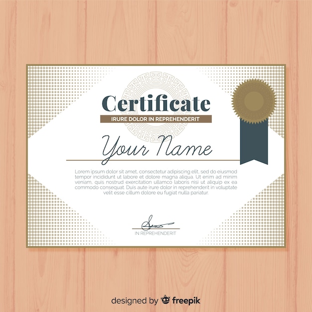 Creative certificate template