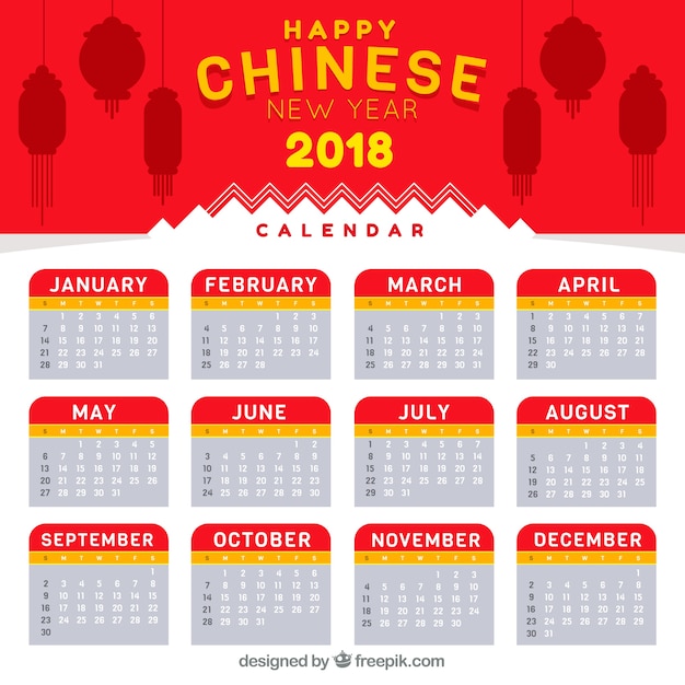 Creative chinese new year calendar