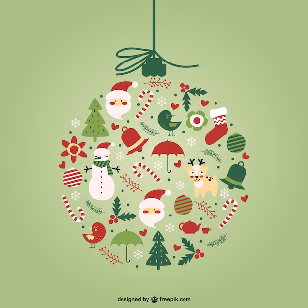 Creative christmas ball vector