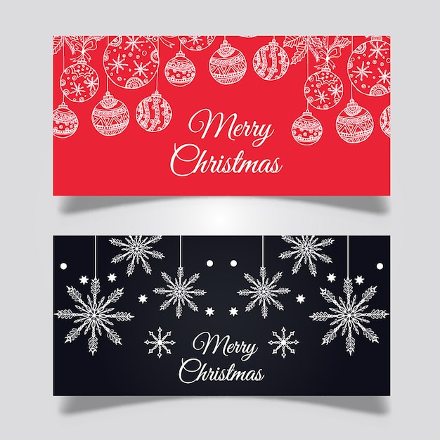 Vector Templates for Creative Christmas Banner Designs