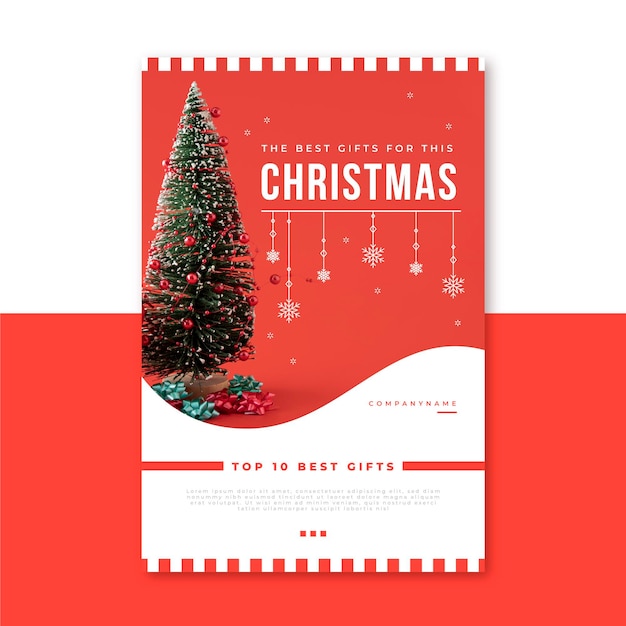 Free vector creative christmas blog post template