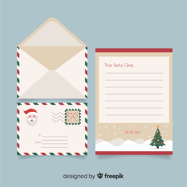 creative christmas letter and envelope concept