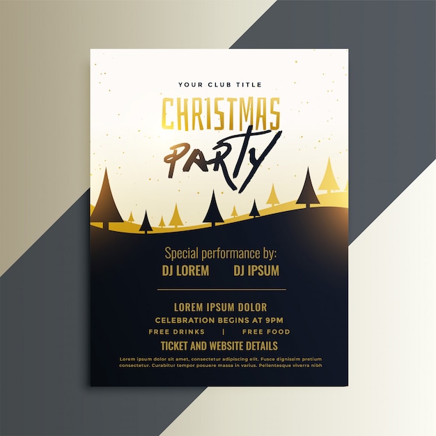 Creative christmas party invitation flyer design