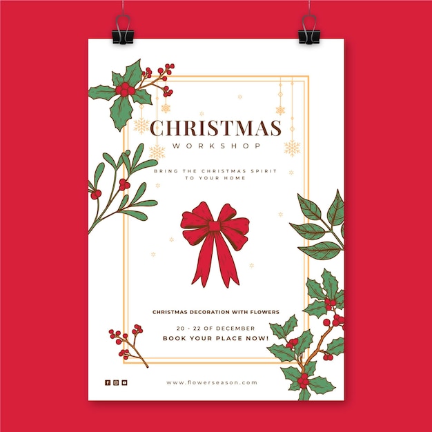 Creative christmas poster template