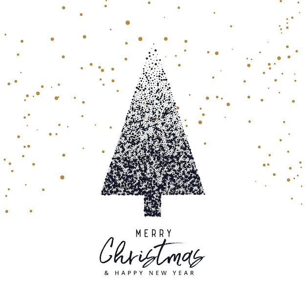 クリエイティブなクリスマスツリーデザイン、ドット、クリスマスの挨拶