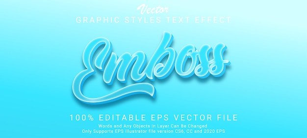 Creative clean emboss text style effect