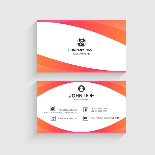 Creative and clean vector business card template