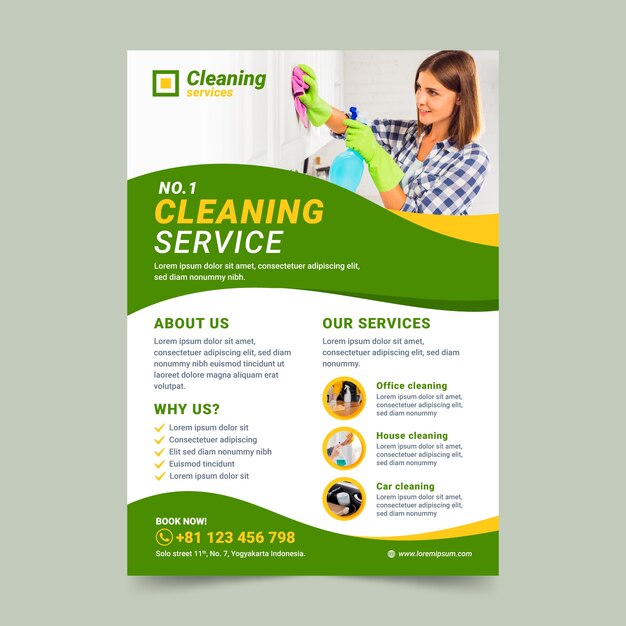 Creative cleaning service flyer