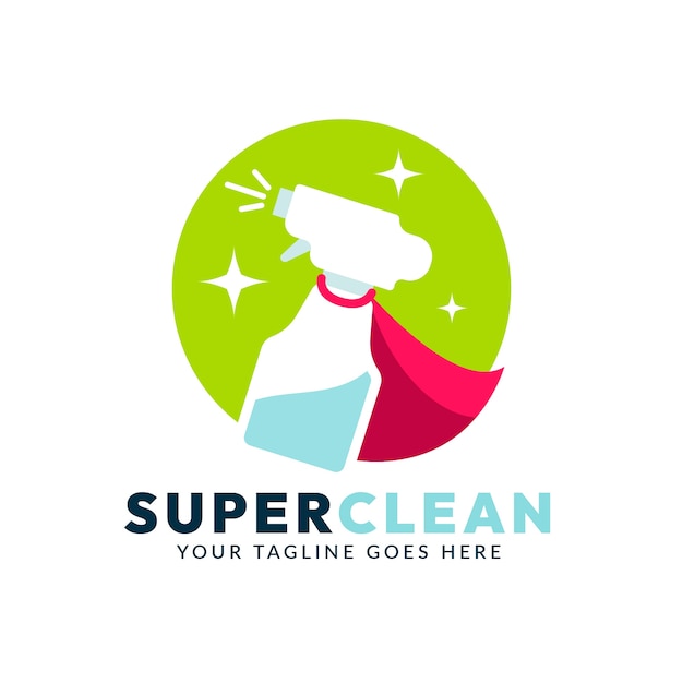 Creative cleaning service logo