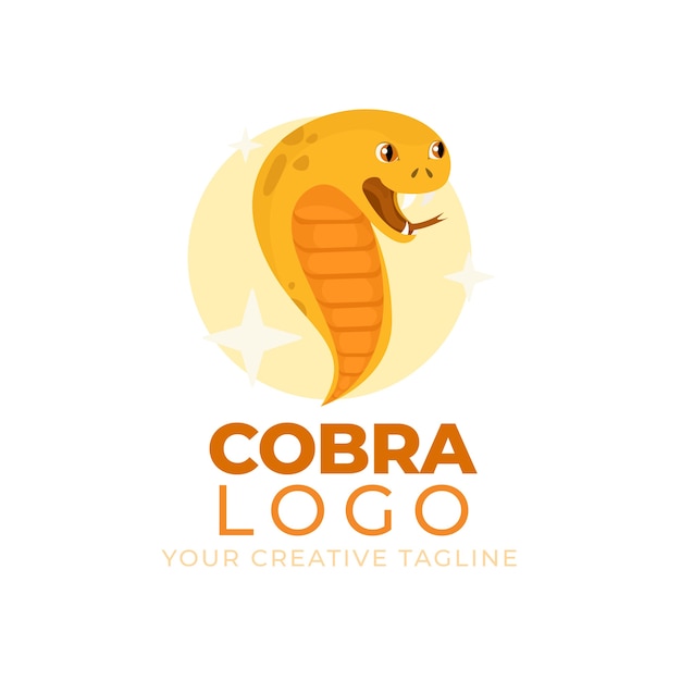 Vettore gratuito modello di logo cobra creativo