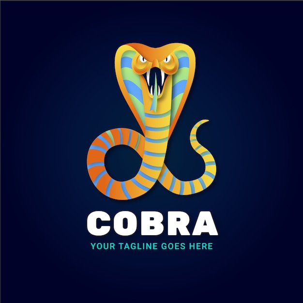 Vettore gratuito modello di logo cobra creativo