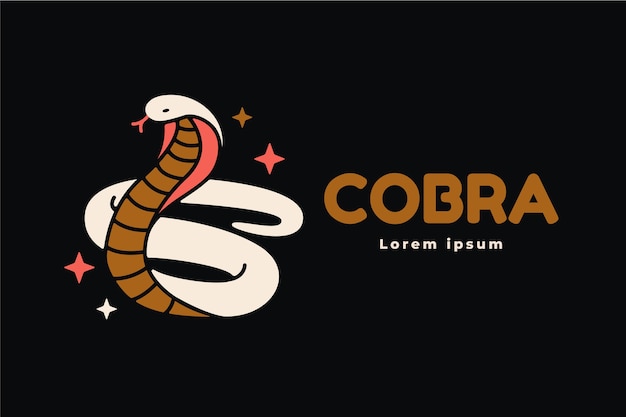 Modello di logo cobra creativo