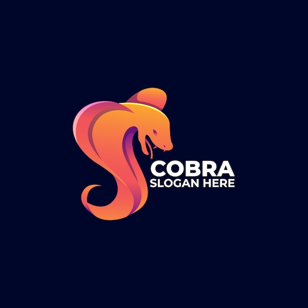 Vettore gratuito modello di logo cobra creativo