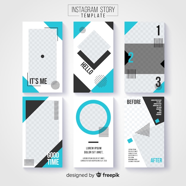 Free vector creative collection of instagram stories