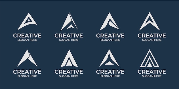 Творческая коллекция инициалов вензеля письмо логотипа дизайн шаблона