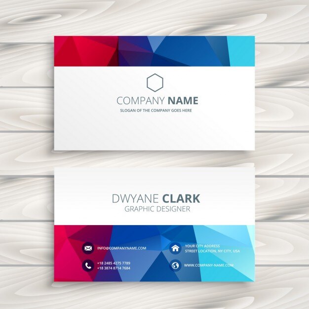 Free vector creative colorful business card